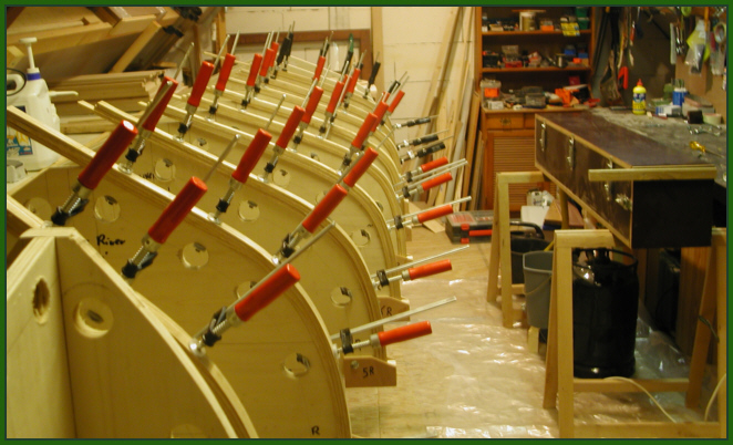 Steambending of the ribs.