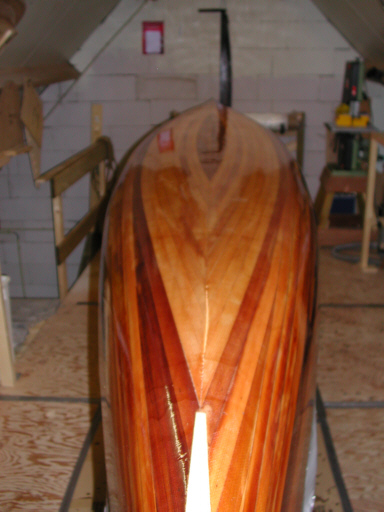 Zeekajak Caribou bovenaanzicht in epoxy/glasdoek